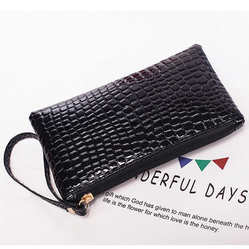 Elegant Women's PU Leather Wallet – Fashionable Wristlet Handbag & Long Clutch with Zipper Coin Purse and Card Holder