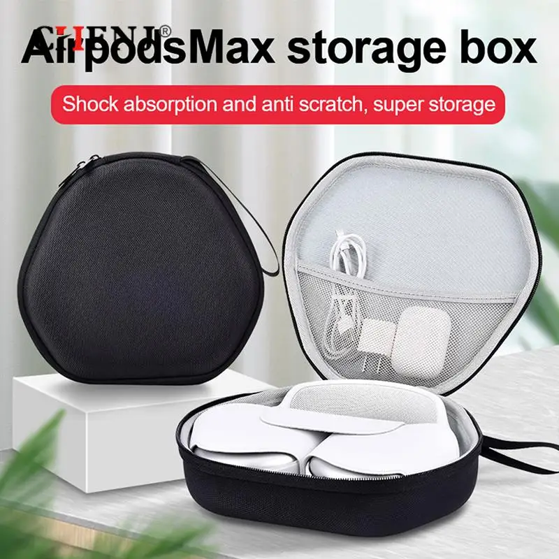 

Protective Case For Airpods Max Waterproof Hand Strap Design Storage Bag Travel Carry Carrying Box Cover Wireless Headset