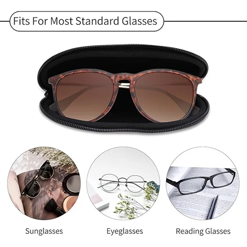 Ultra Light Neoprene Sunglasses Soft Case with Zipper & Belt Clip
