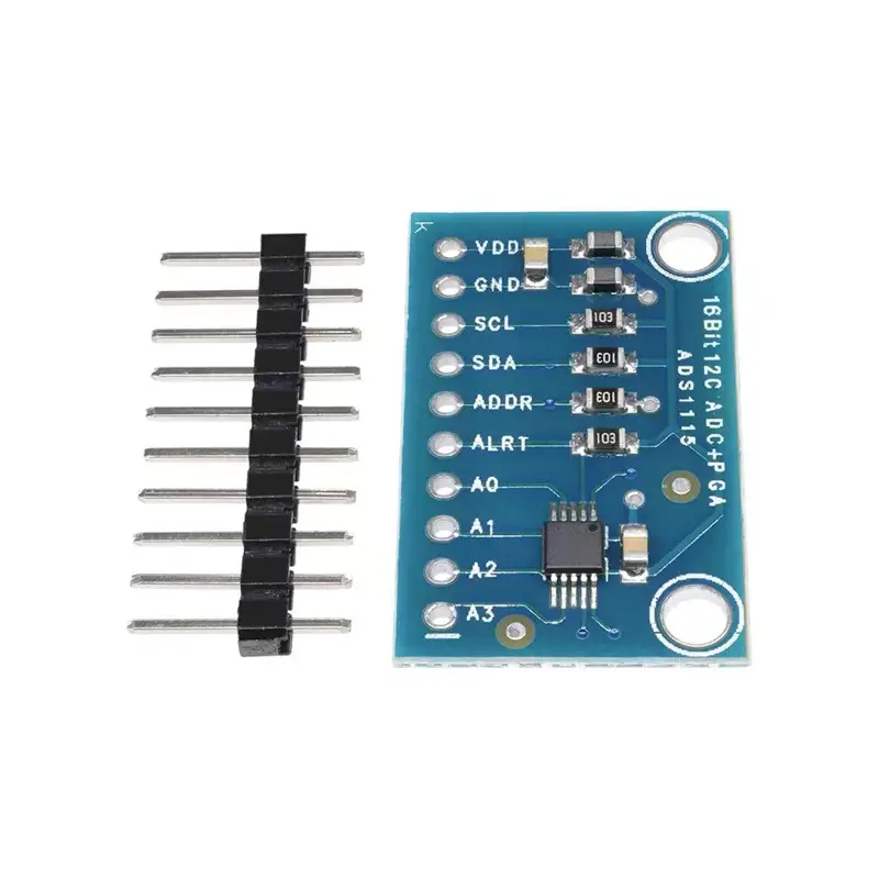 High Performance 4-Channel 16-Bit ADS1115 ADC Module - Analog-to-Digital Converter Development Board image 2