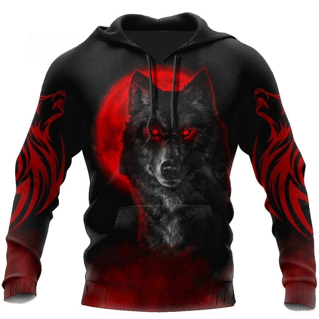 

Oversized Wolf Animal Fashion 3d Printed Hoodies Unisex Cool Pullover Graphic Men Sweatshirt Street Wear Yk2 Clothes Sports 2023