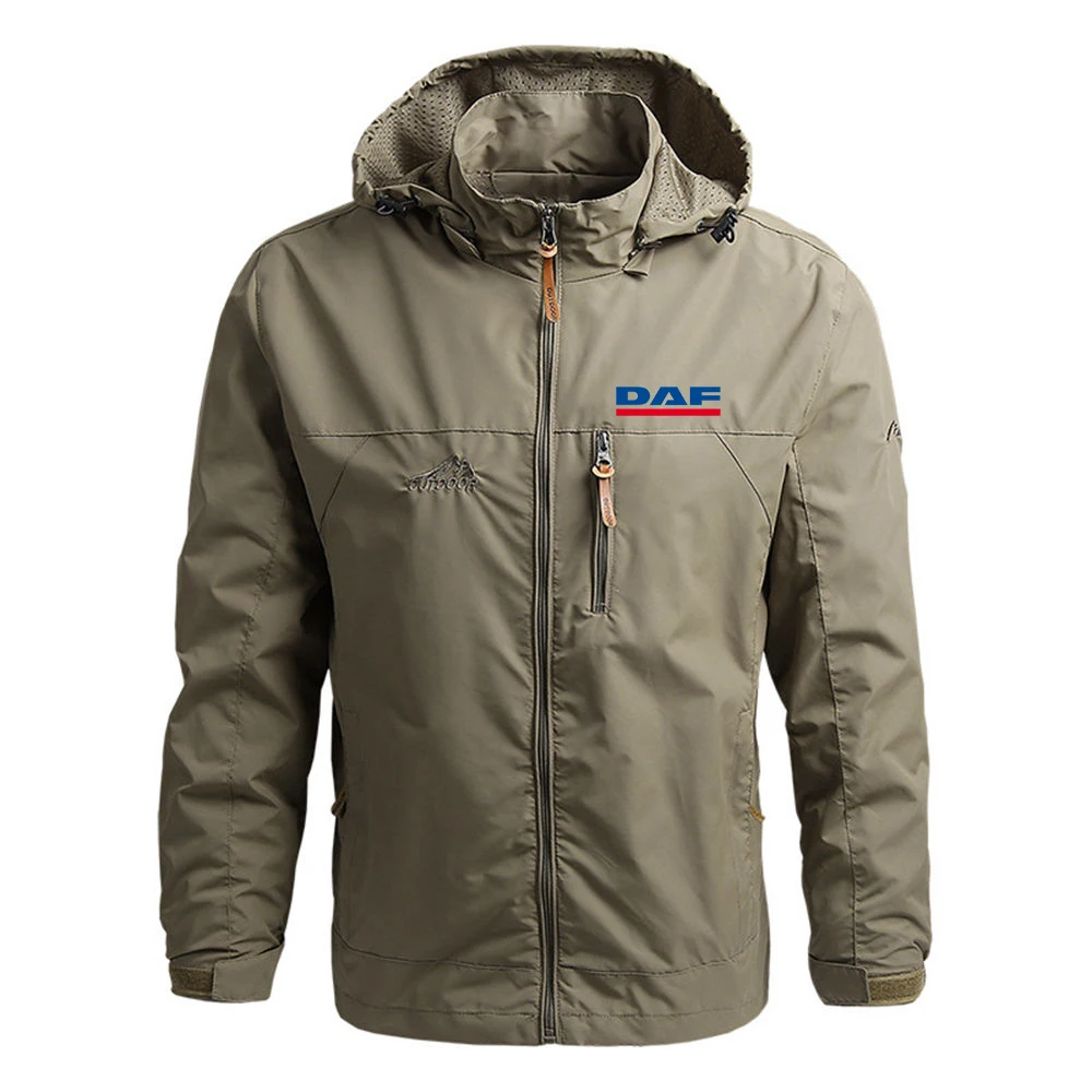 DAF TRUCKS COMPANY TRUCKER Printing Fashion 2023 New Man's Jacket Zipper Windbreaker High Quality Classic Slim Fit Hoodies Coat