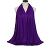 Écharpe Hijab en Jersey de coton Modal de qualité supérieure, châle musulman Long, Turban doux uni, bandeau pour femmes, bandeau africain 170x60cm