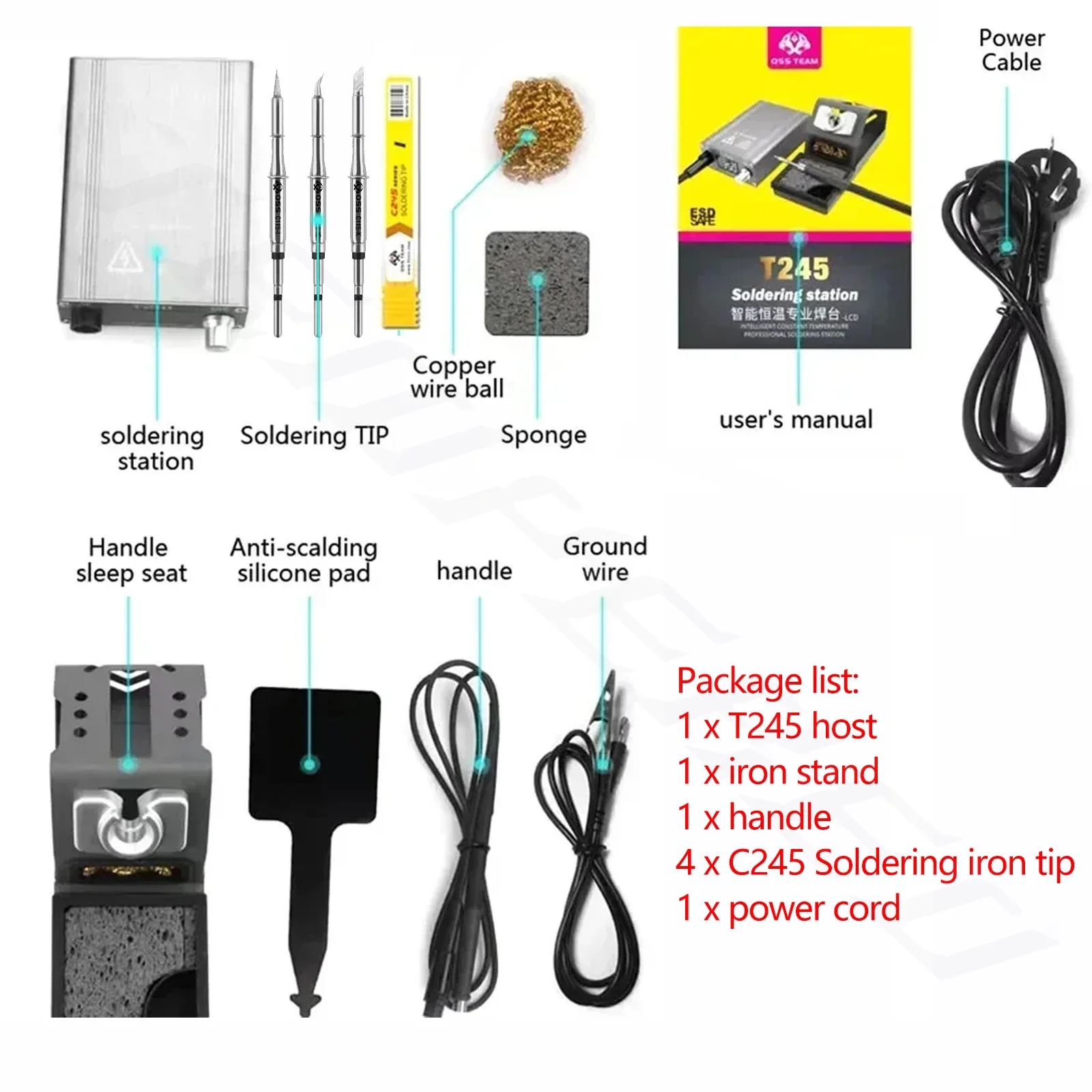 مجموعة لحام احترافية T115 T210 T245