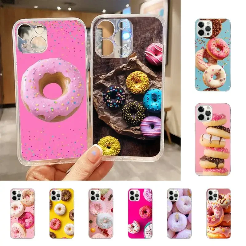 Dessert Food Donut Phone Case Per Iphone 7 8 Plus X Xr Xs 11 12 13 15 Mini Mobile Iphone 14 Pro Max Case