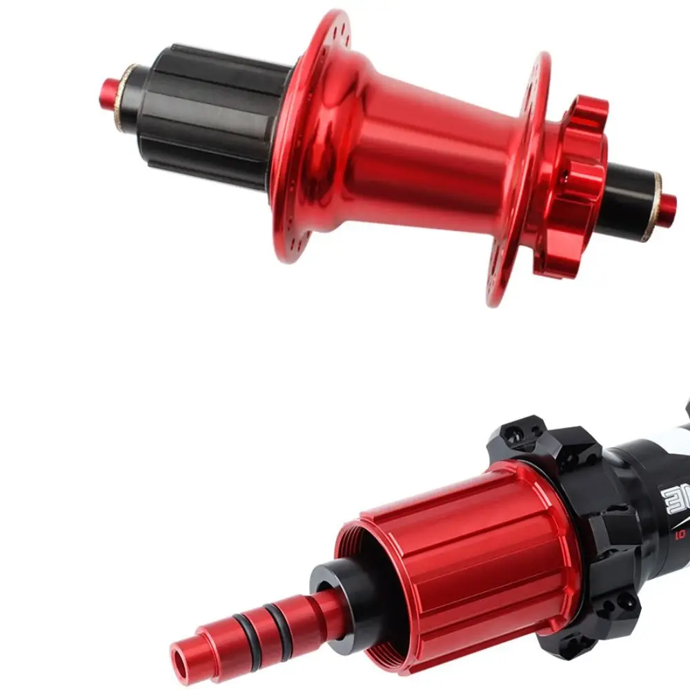 Durable Aluminum Alloy Thru Axle Adapter 12 to 9 Black Red Bike Front Rear Wheel 15 To 9 Bicycle Hubs Tools