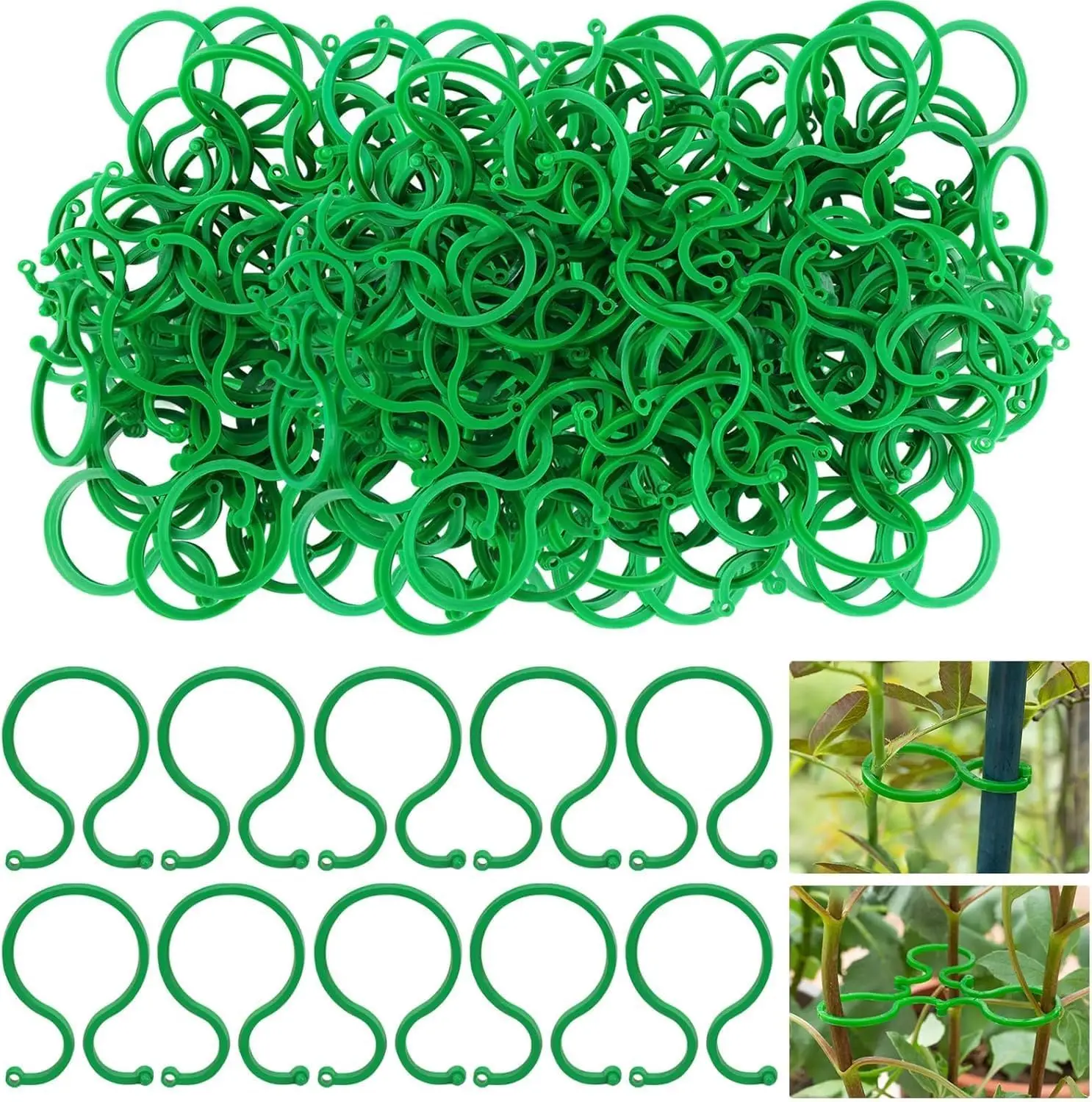 50/100/200 Pcs Plant Clips for Climbing Plants Garden Clips Plant Support Clip for Gardening Clip for Support & Securing Plants
