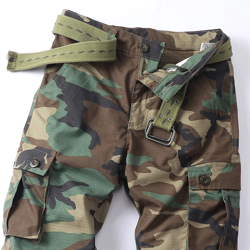 Men Combat Pants With Knee Pads Tactical Cargo Sport Trousers Camouflage Multicam Trekking Hunting Clothes（Not belt） 4