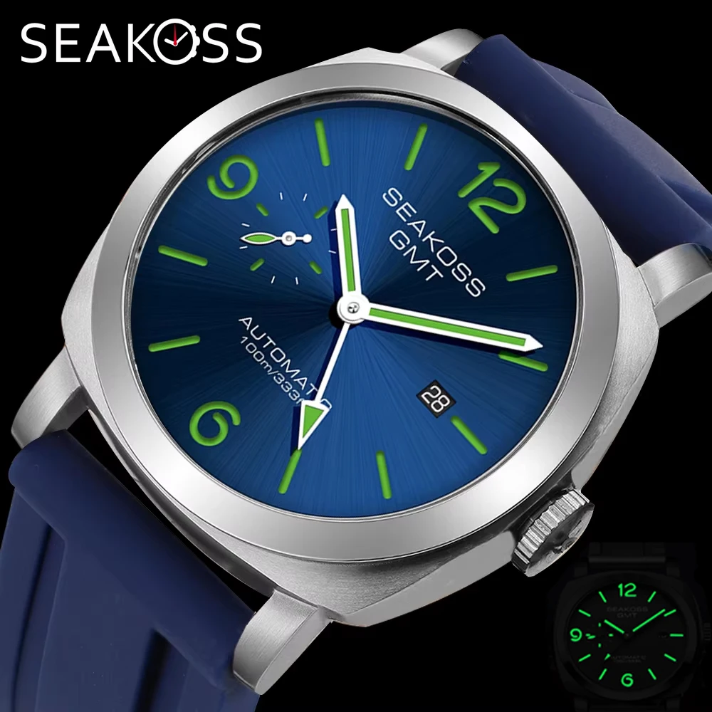 SEAKOSS GMT Diving Automatic Mechanical Watches Men 1963