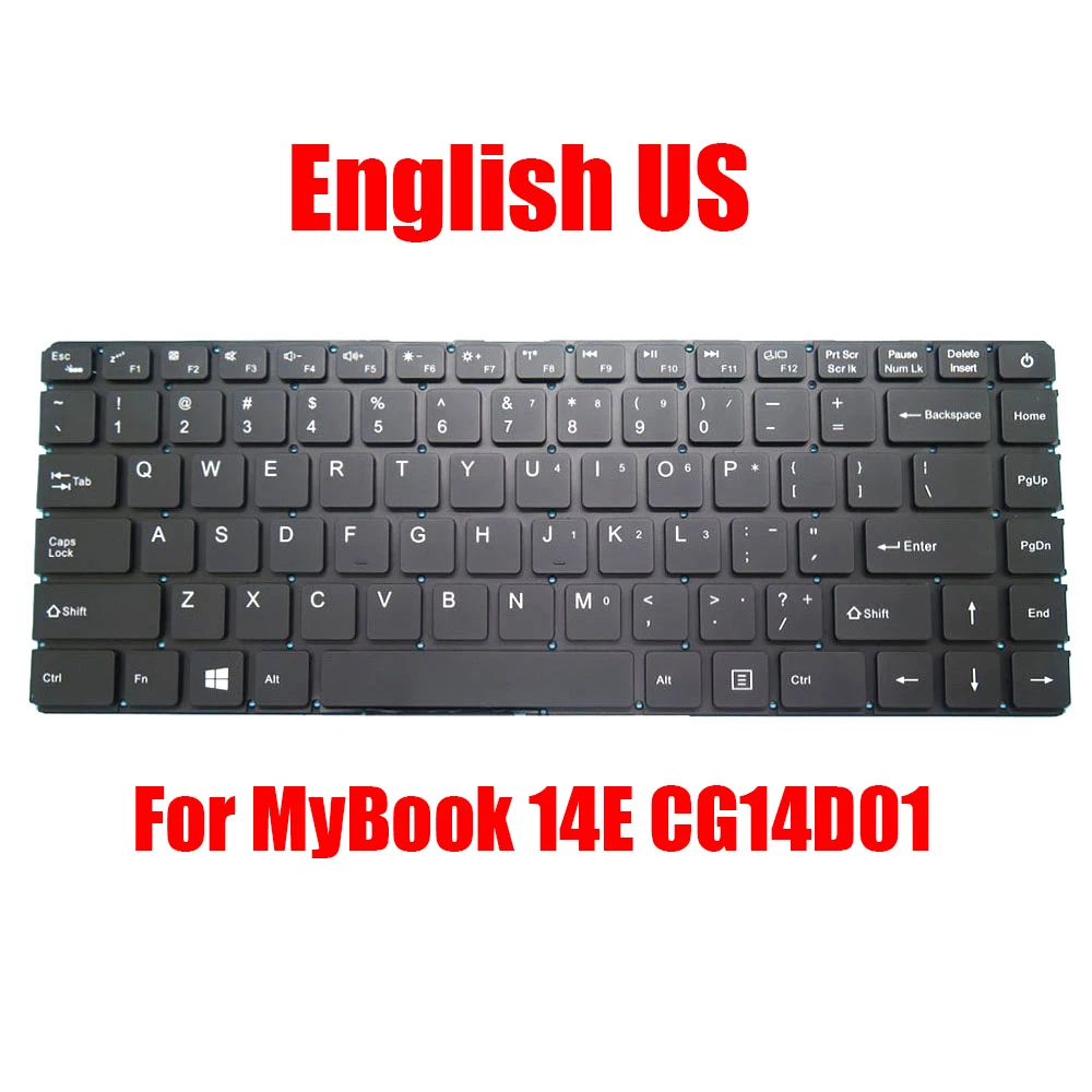 

Сменная Клавиатура для ноутбука Axioo для MyBook 14E CG14D01, английская, американская, черная, без рамки, Новинка