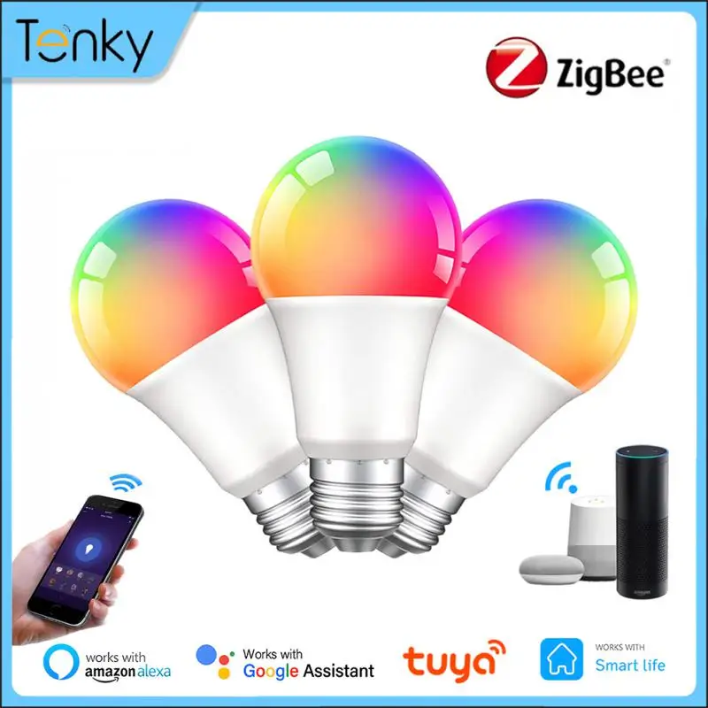 Tuya Zigbee Smart Light Bulb Rgbcw 9W Cambia Colore Led Light E27 110V 220V Smart Life App Compatibile Alexa Google Home