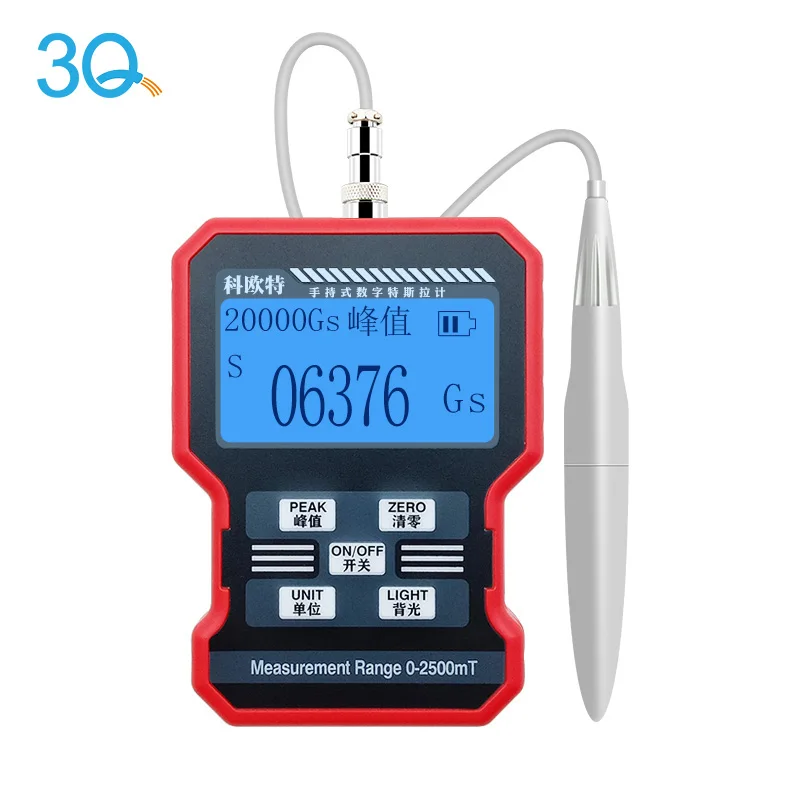 

3Q KT-101 Handheld Teslas Meter Gaussmeter Digital Magnetic Flux Meter