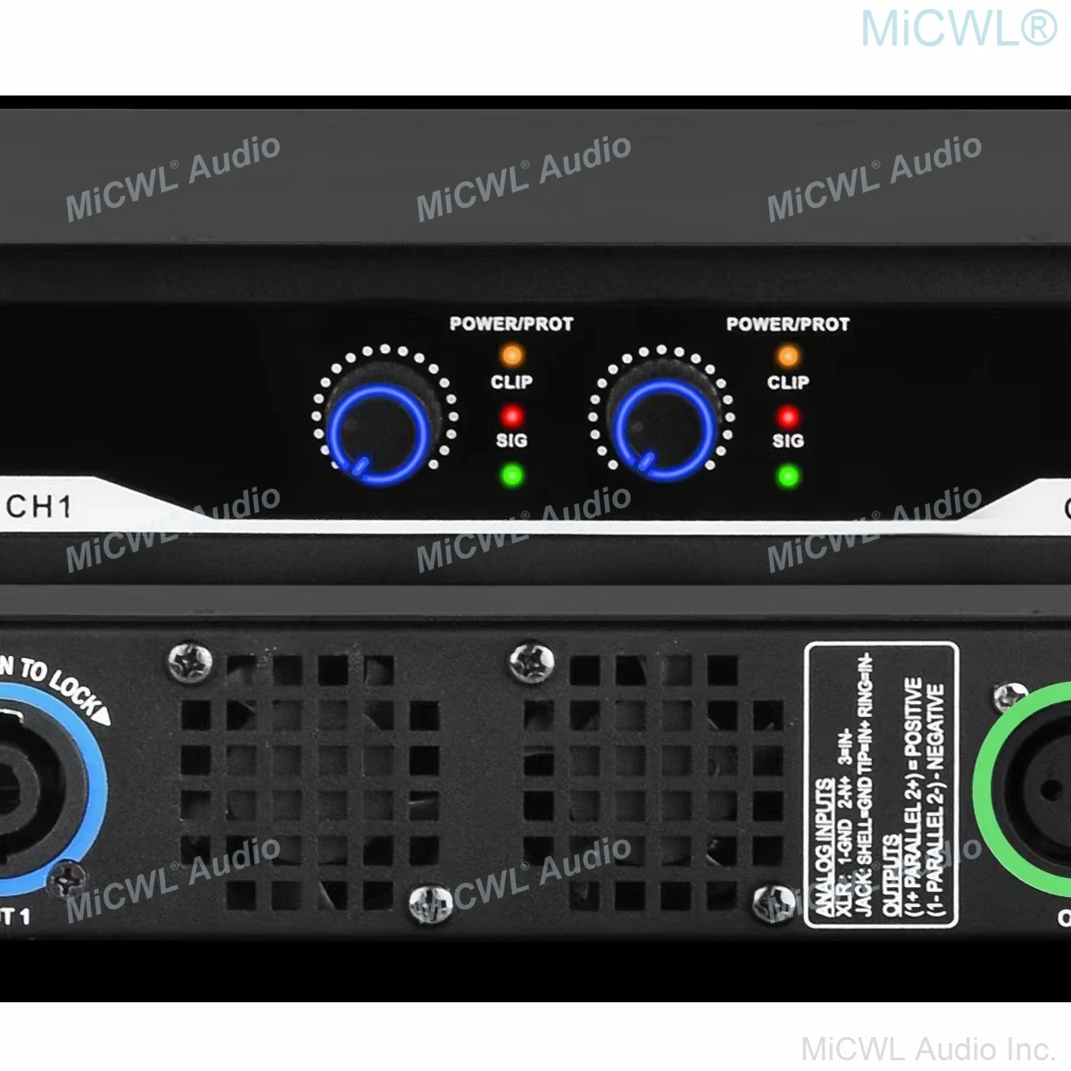 AMG650 4 채널 6400W 피크 디지털 전력 증폭기, 4WD 드라이브 프리앰프 스피커, 4x650W RMS 19 인치 1U
