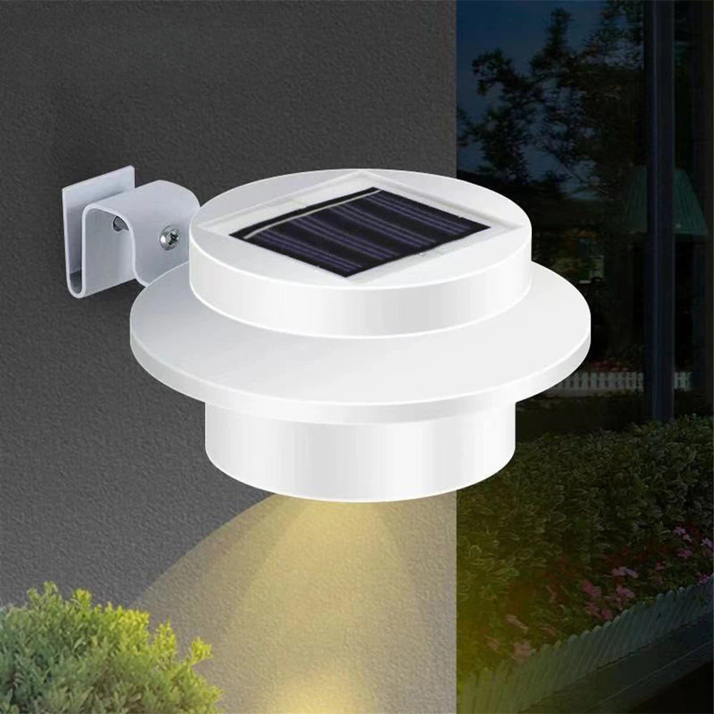 Waterdichte Buitenmuur Tuin Zonne-Energie Lamp Licht 3 Led Ip65 Lichtsensor Controle Zonne-Energie Goot Solar Outdoor