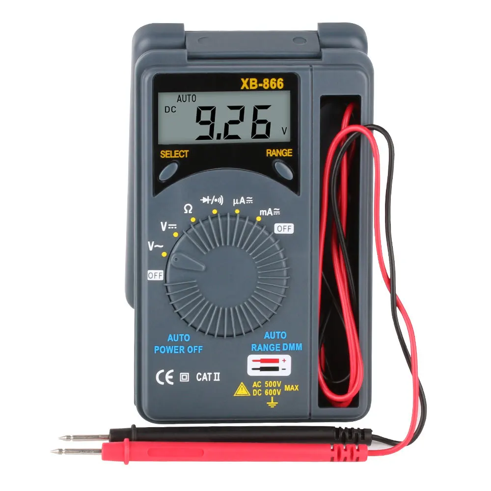 XB866MultimeterDigitalMultimeterMiniAutoRangeLCDVoltmeter