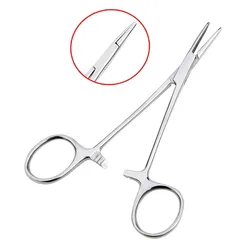 Versatile Hemostatic Forceps with Locking Mechanism and Precision Tips for Pet Care and Fishing (Straight Mouth)