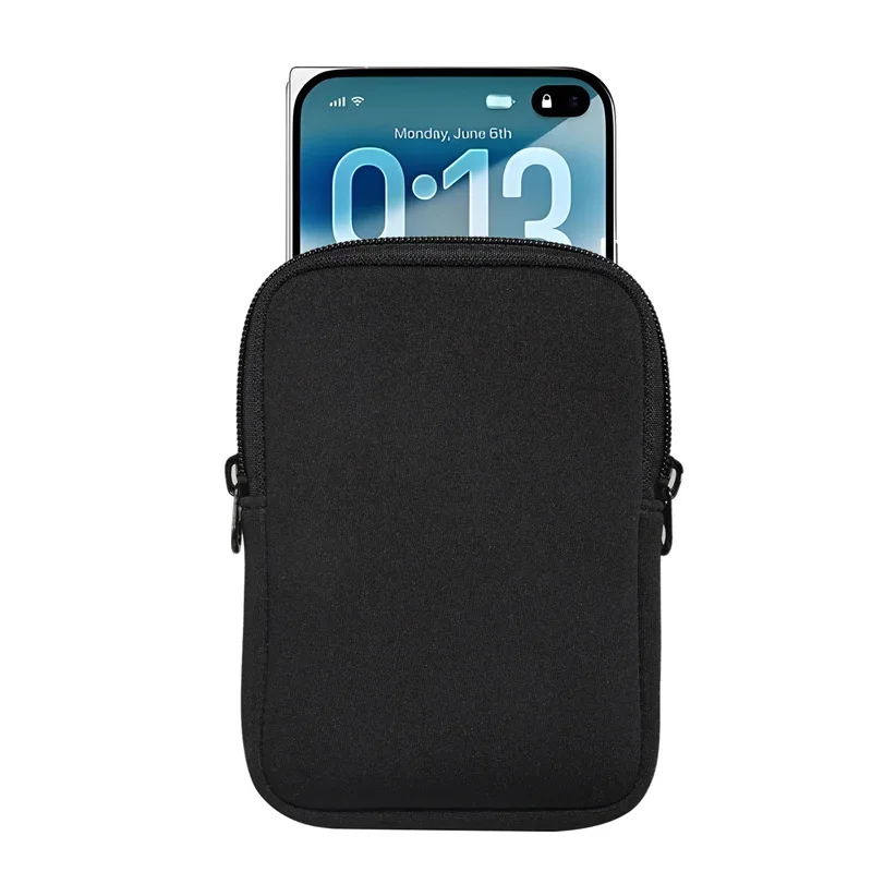 Multipurpose Zipper Waist Bag Folding Mobile Phone Pouch