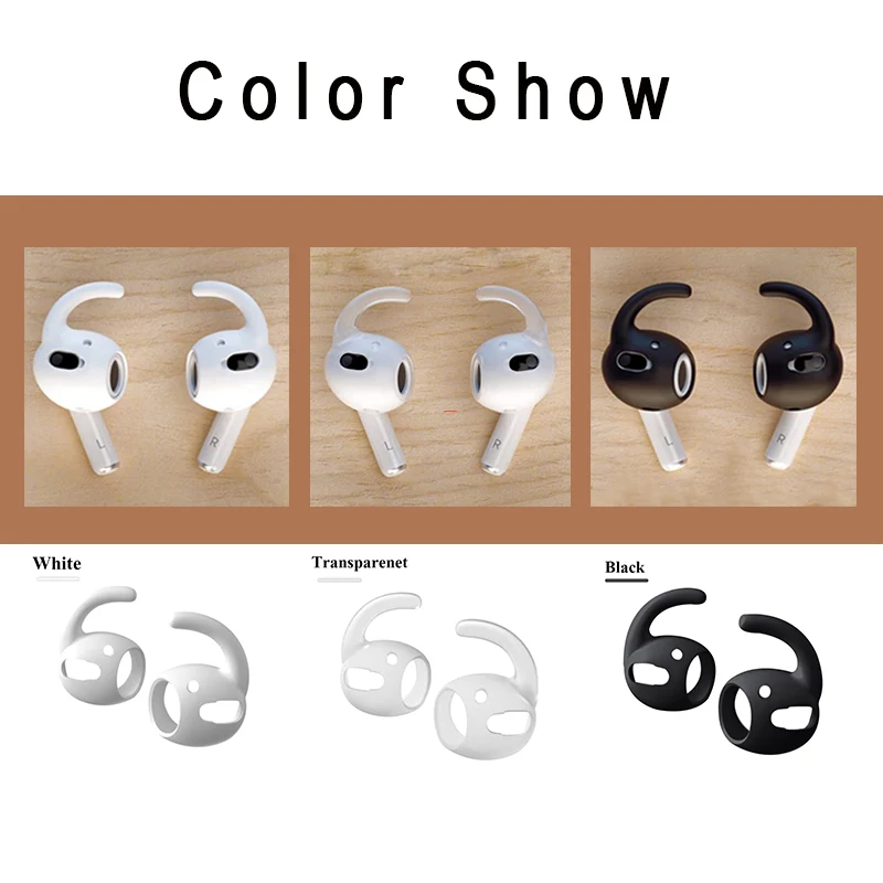 Gcioii 3 Pairs AirPods 3 Ear Hooks Covers [Added Storage Pouch] Anti Slip  Wings Ear Covers, Grip Tips Accessories Compatible with Apple AirPods 3rd