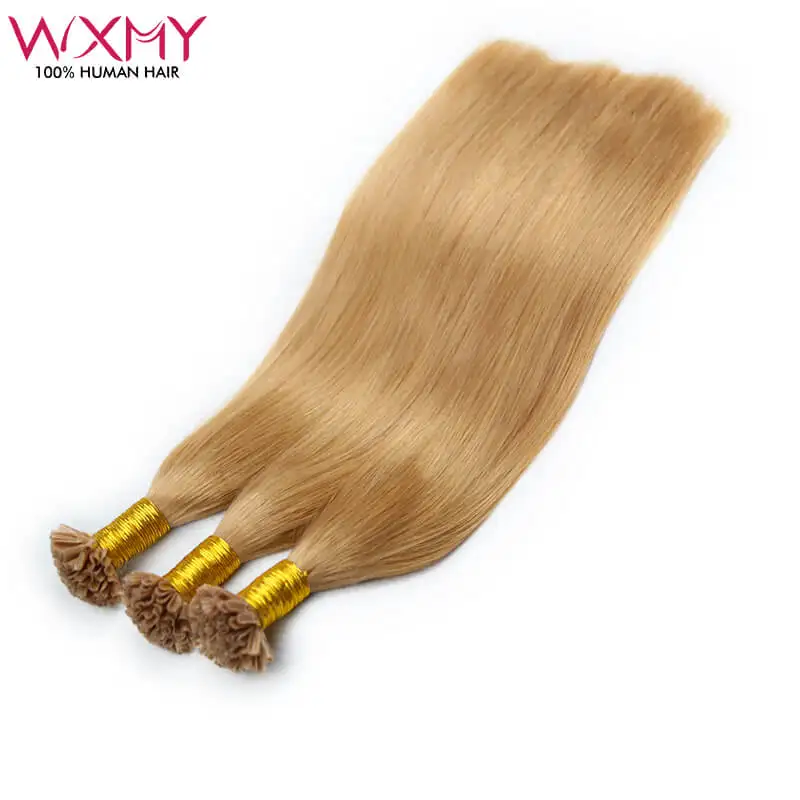 

Keratin U Tip Hair Extensions 14-30Inch Natural Fusion Human Hair Extensions 1g/pc Virgin Straight Hair Black Brown Blonde Color