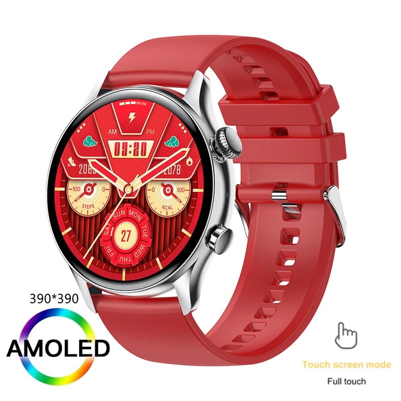 2022 NFC Bluetooth Call Smartwatch Men AMOLED 390*390 HD Screen Always display the time Voice Assistant Smart Watch For Xiaomi 