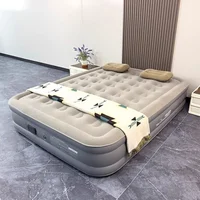 Durable Inflatable Air Mattress Glamping Mats PVC Inflatable Sleeping Mattress Double Height Inflatable Mattress Built-in Pump