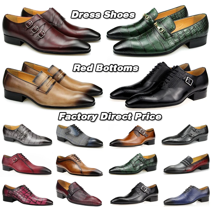 Zapatos de vestir para hombre mocasines de negocios para boda, zapatos de cuero de diseñador italiano, de fábrica, venta al mayor, envío gratis| - AliExpress