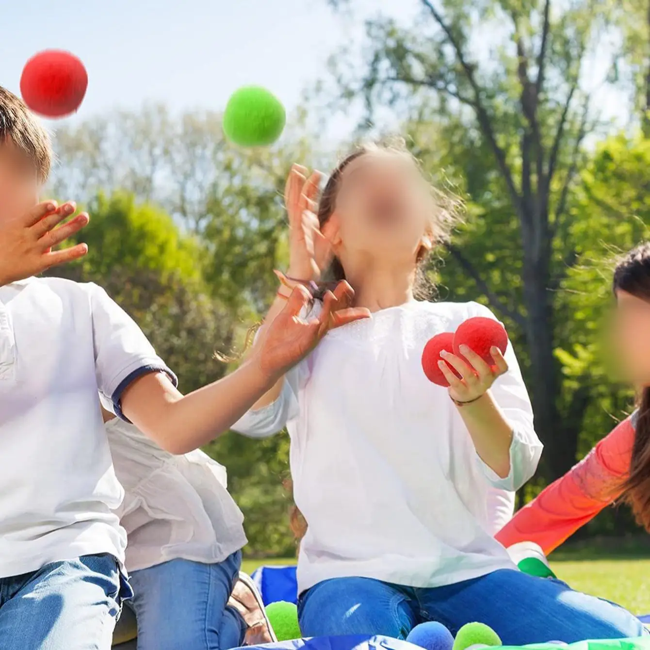 15PCS Reusable Sponge Water Balls Colorful  Adult Kids Sponge Water Bomb Splash Balloons Swimming Pool Summer Water Toy Games 6