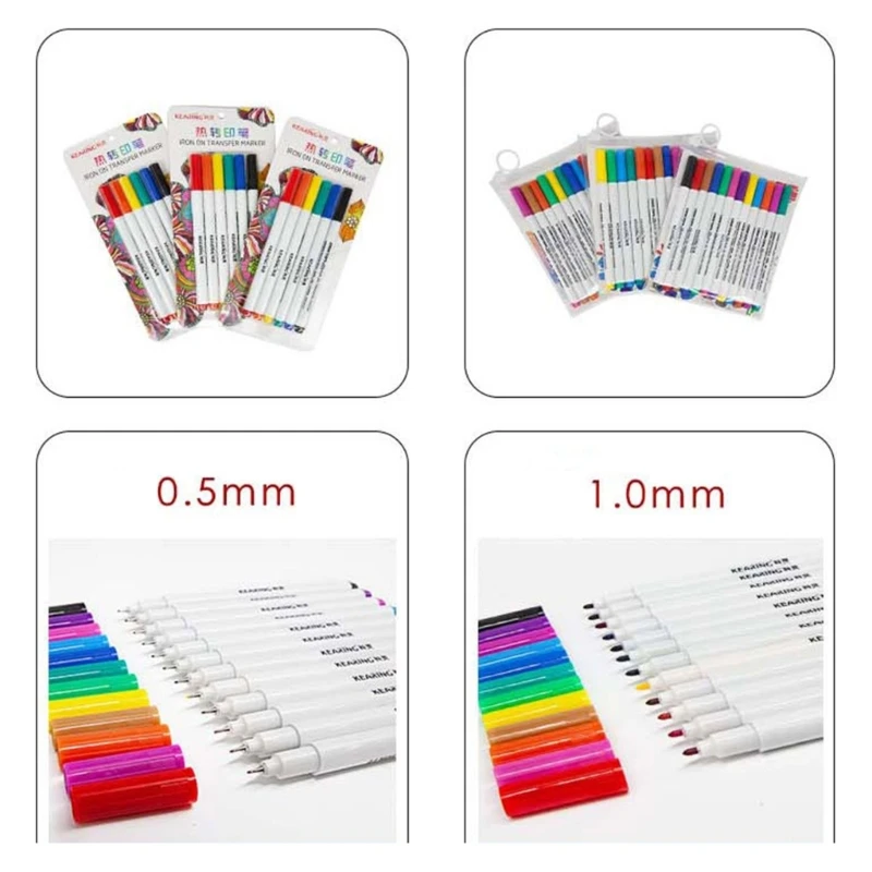 6/12Color Infusible-Ink Marker Thermal Transfer Marker Pencil Sublimation Pen for Cricut Mug-Press/Heat Press sublimation marker pen
