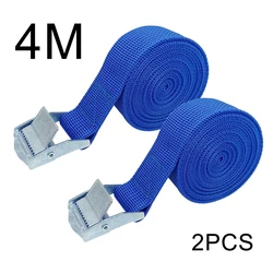 Set of 2 Heavy - Duty Zinc Alloy Ratchet Tie - Down Straps (Blue)