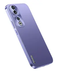Sleek Ultra - Thin Plastic Case with Aluminum Lens Protection for Honor 50 Pro (PURPLE)