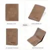 Thin Sanded Leather Multi-Card Driver's License Card Holder Simple Casual New Business Multi-Function Bifold Men's Short Wallet 5