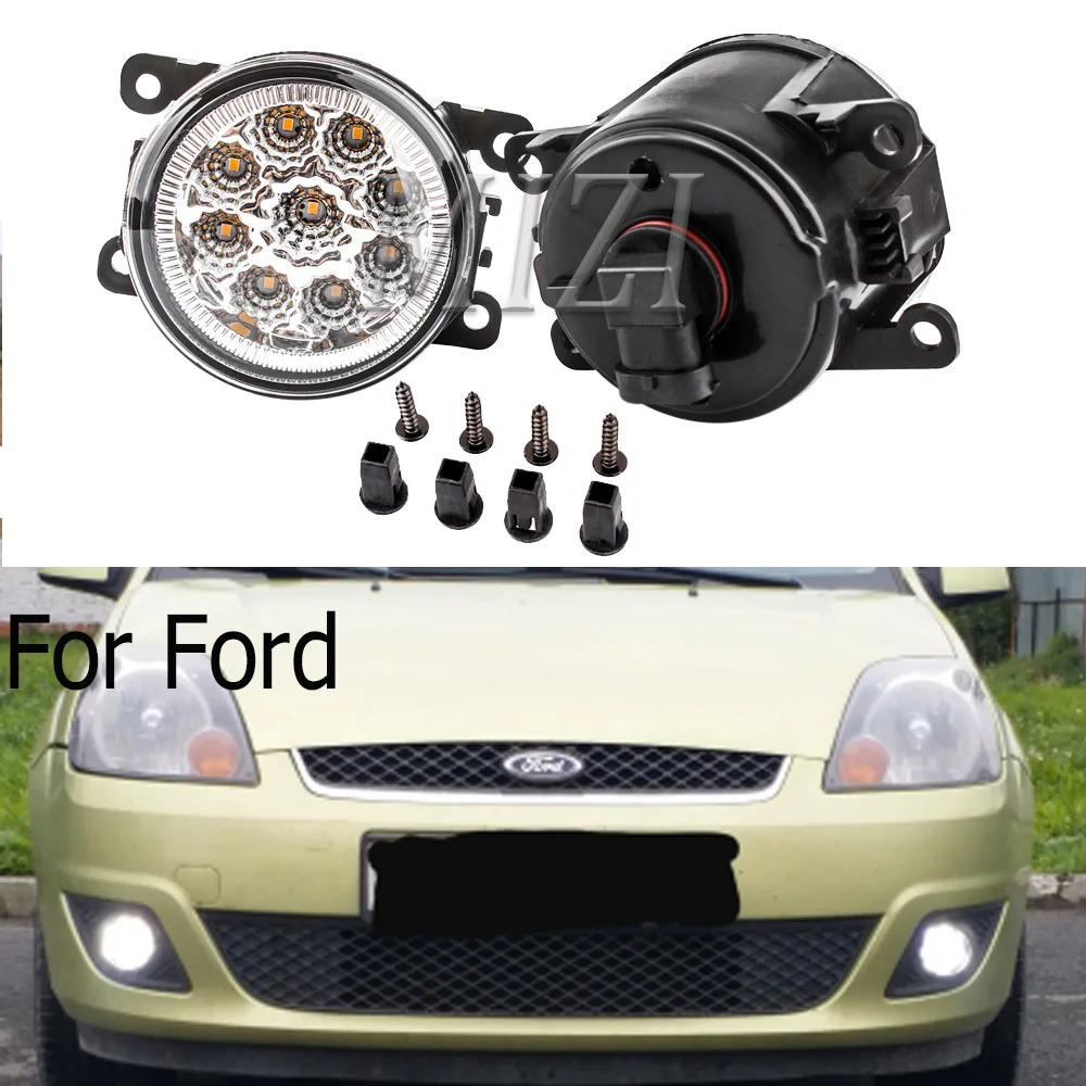 

Противотуманные фары для Ford Focus MK2/3, Fusion, Fiesta, Tourneo, Transit 2001-201, светодиодные противотуманные фары в сборе, фары супер яркие, 2 шт.
