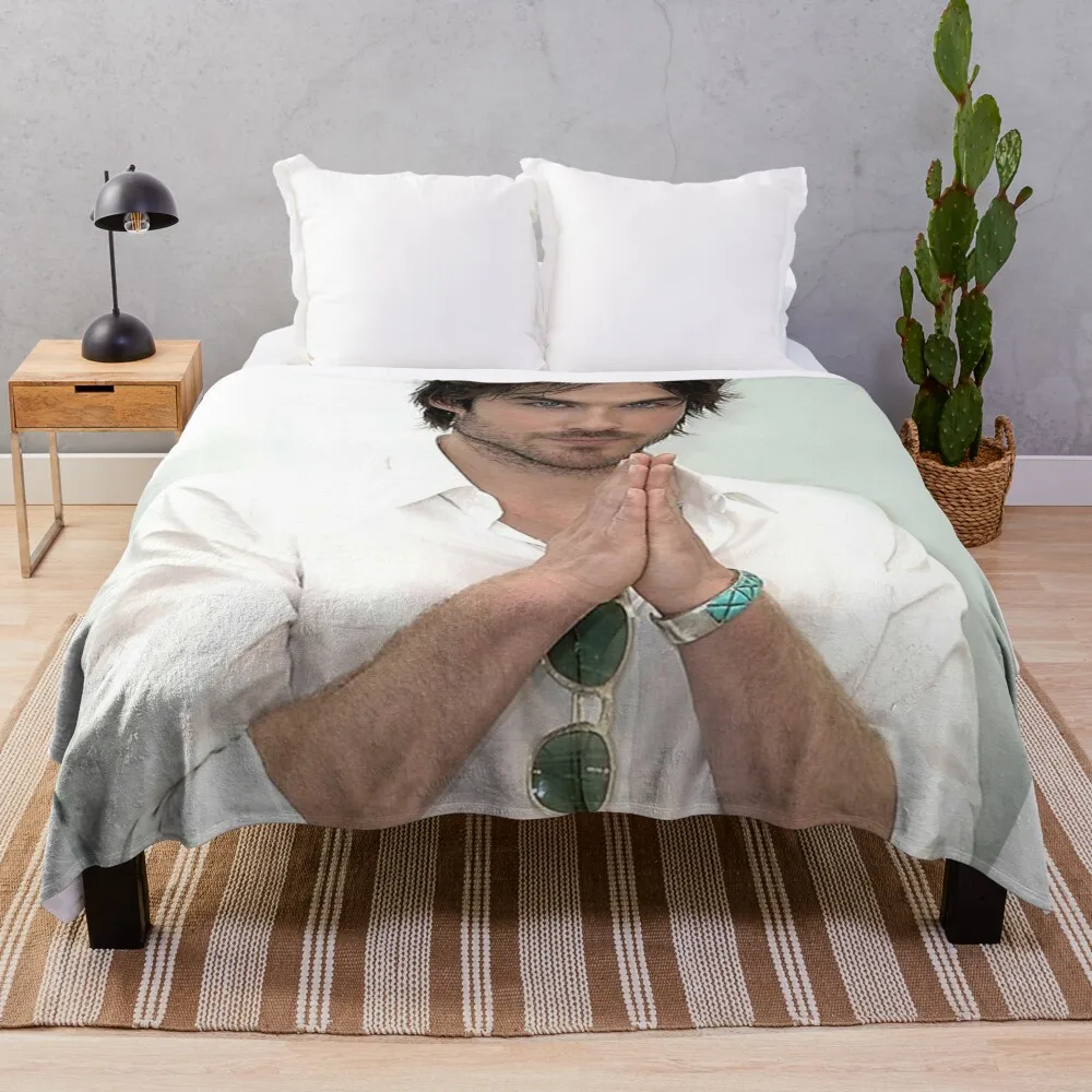 

Ian Somerhalder, Деймон Сальваторе, пледы, одеяла для диванов, плюшевые одеяла