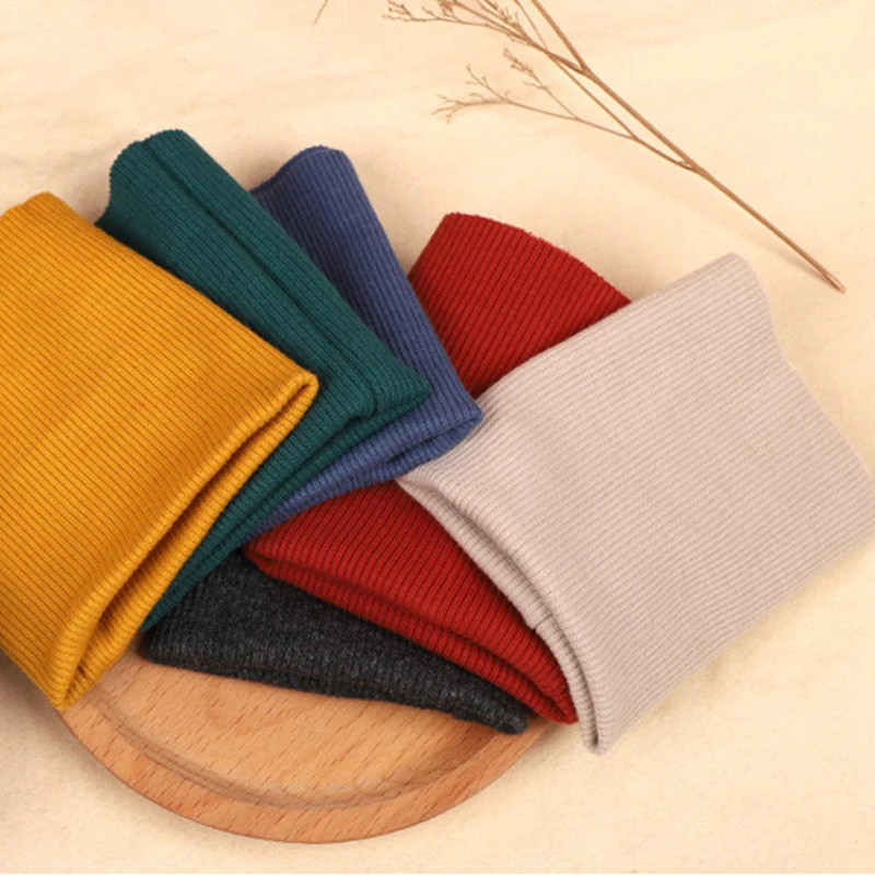 Elastic Rib Cuffs Knitted Fabric Sweater Garment Cuffs Trouser Legs Seamlessly Repair Lengthening Sewing Accessories 35cm