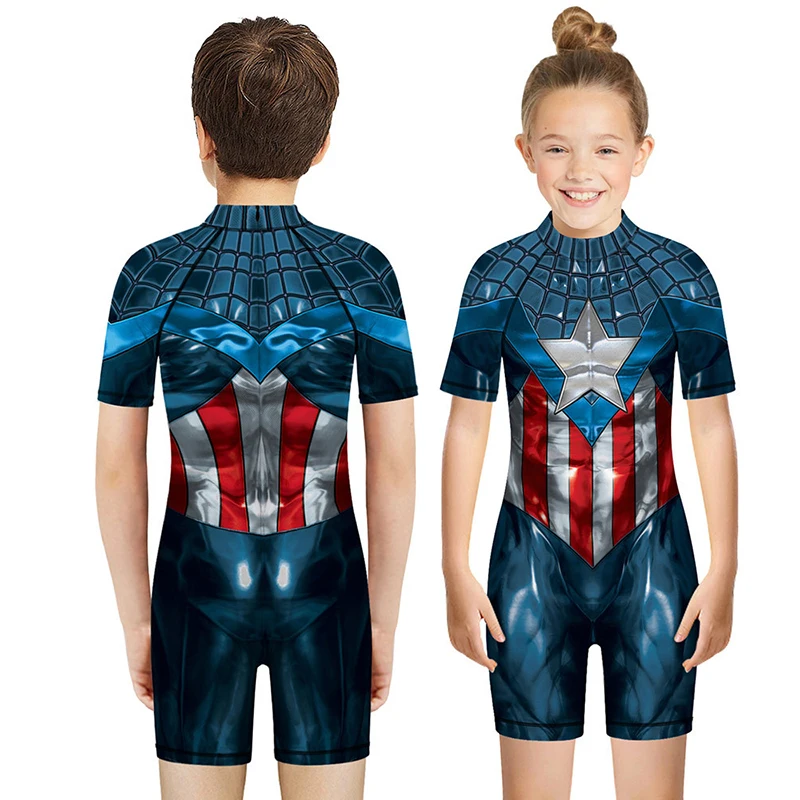 Nuovo Capitano America Iron Man Costume Cosplay Tuta Per Bambini Cosplay Spider Man Tuta Supereroe Costumi Festa Di Halloween