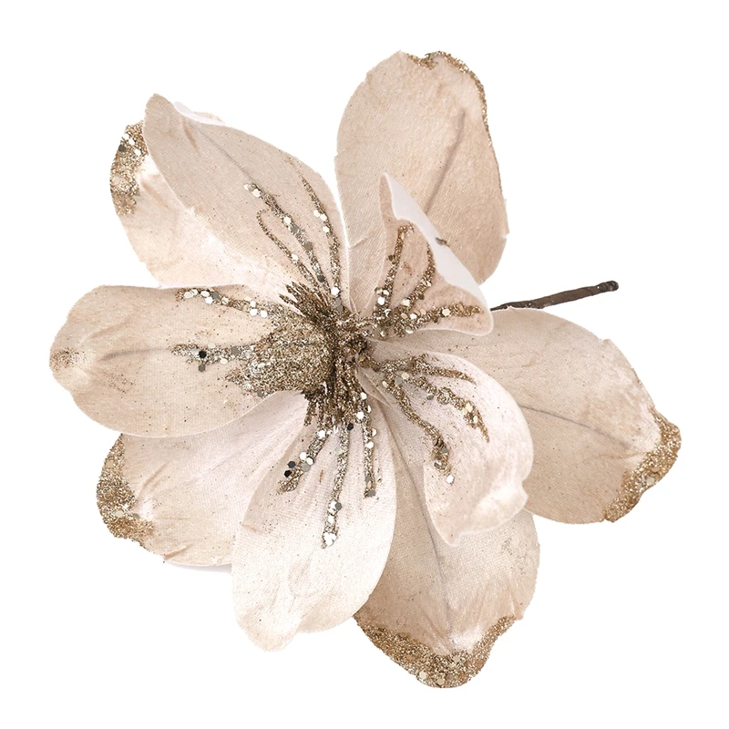 1 Stücke Künstliche Blumen 24 CM Große Gefälschte Blumen Weihnachtsbaum Dekoration Ornamente Home Room Decor Neujahr 2026 Geschenk Zubehör – Detail 10