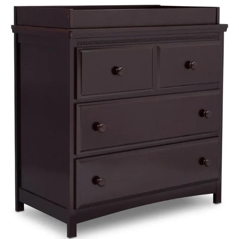 

Delta Children Waverly 3 Drawer Dresser with Changing Top, Dark Chocolate Dressing Table Bedroom Sets