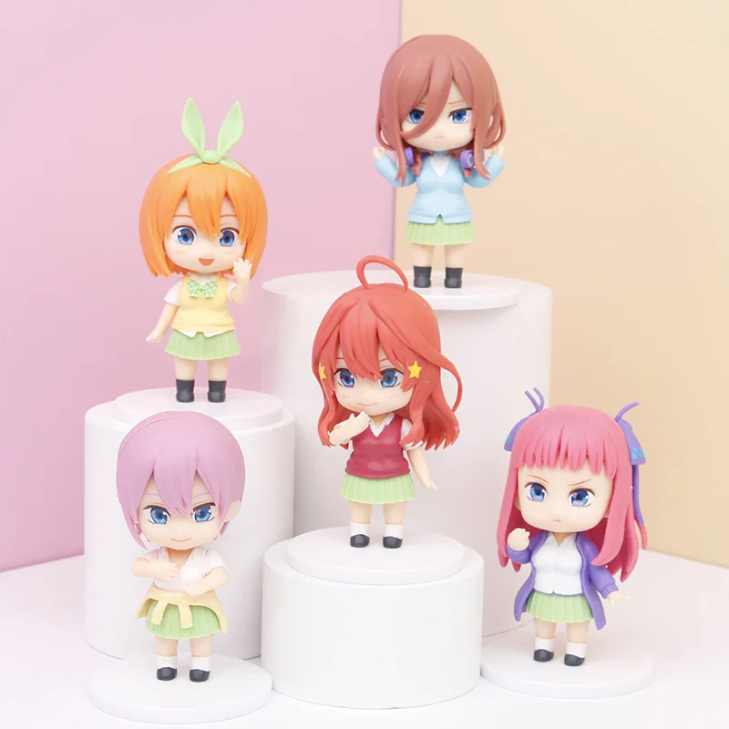 

5pcs/set The Quintessential Quintuplets Figure Toys Anime Nakano Miku Nakano Yotsuba Nakano Itsuki Action Model PVC Figures