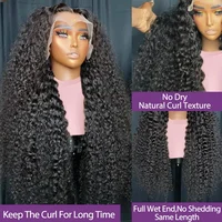 Perruques bouclées 40-42 pouces, Deep Wave, 13x4 13x6, Lace Frontal HD, Cheveux Humains, Water Wave, Perruque Lace Front 360, Remy Brésilien pour Femmes 4