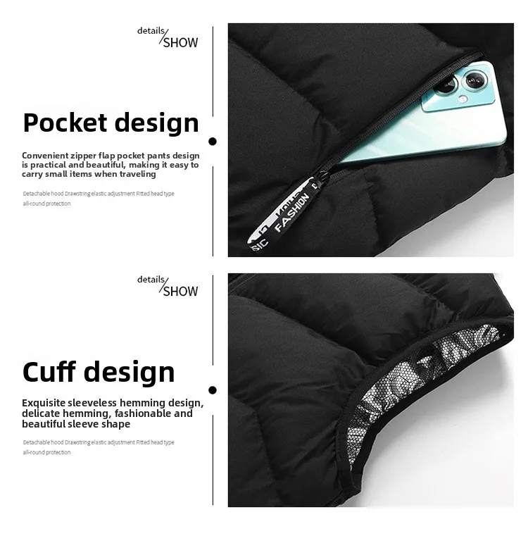 Options de couleur du gilet d'hiver PlatiNum