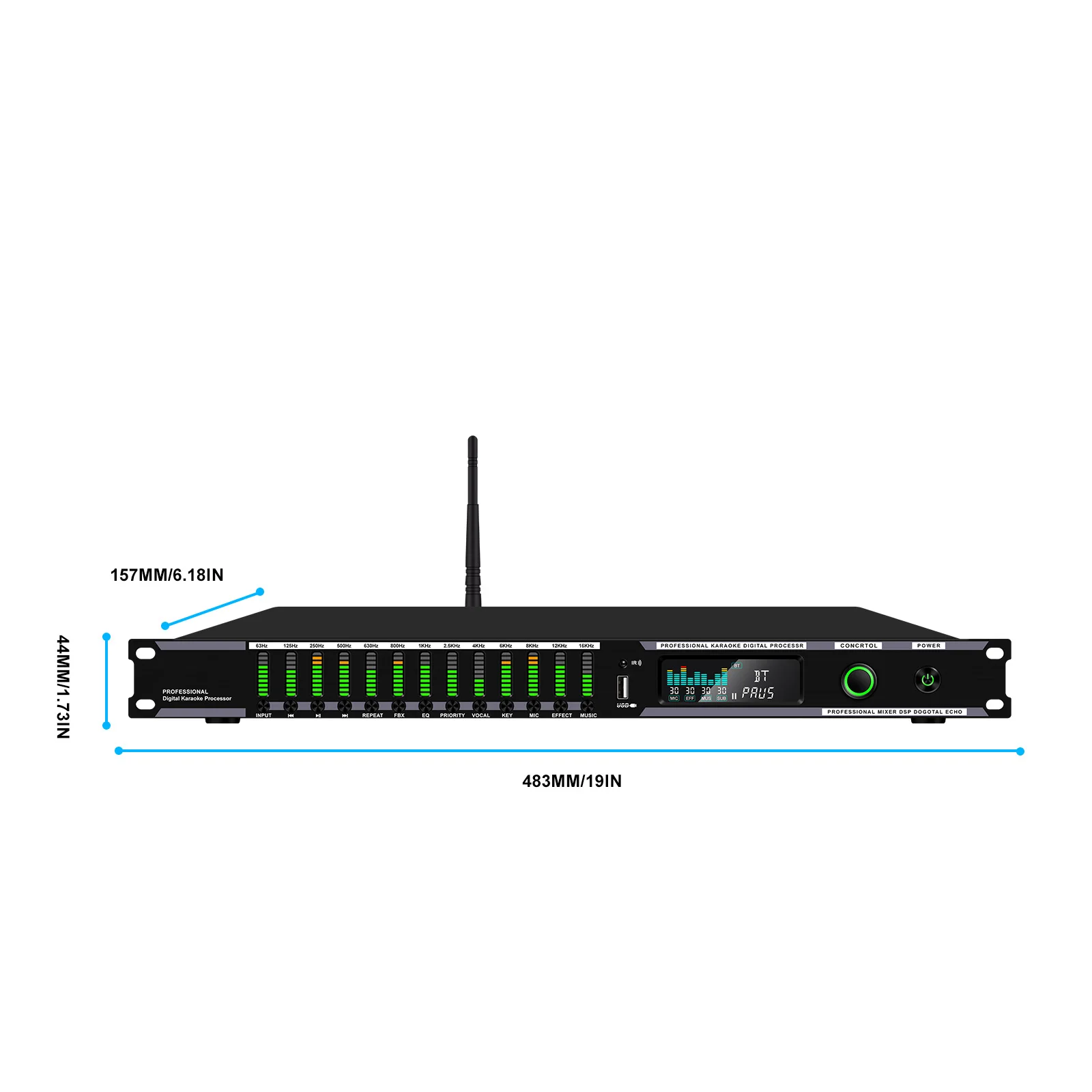 Ktv digital equalizer preamplifier effects device audioprocessor Echo UsB Mp3 home reverb karaoke Professional