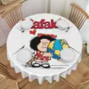 Mafalda World And Her Puppy Round Tablecloths 60 Inches Quino Comic Cartoon Table Cover for Kitchen Table Cloth 2