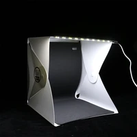 Photography LED Light Room Photo Studio Light Tent Soft Box Backdrops Photobox 22CM Portable Folding Lightbox For DSLR Camera - Image 4