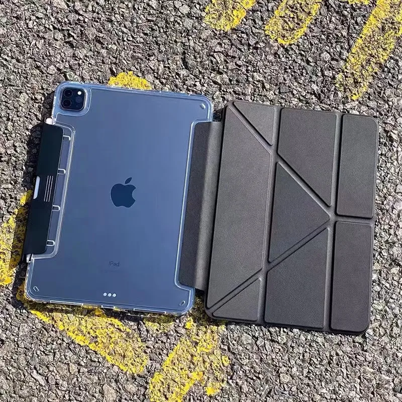 SmartLeatherCoveForIpad9thGenerationClearMultiangleStand