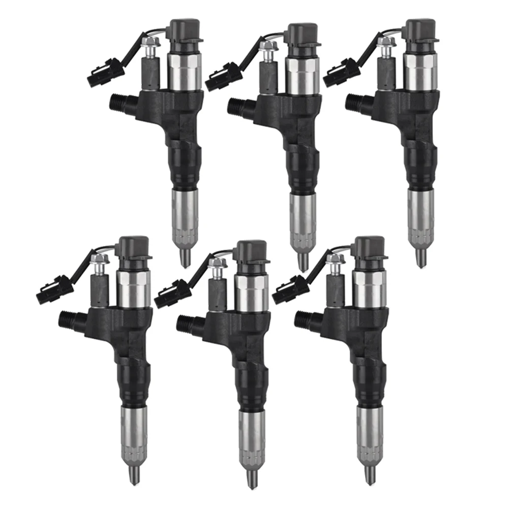 

6 шт. новый дизельный инжектор 23670-E0010 / 095000-6593 для Hino 3.8L 4.7L 5.0L 6.5L 7.7L Kobelco SK330-8 SK350