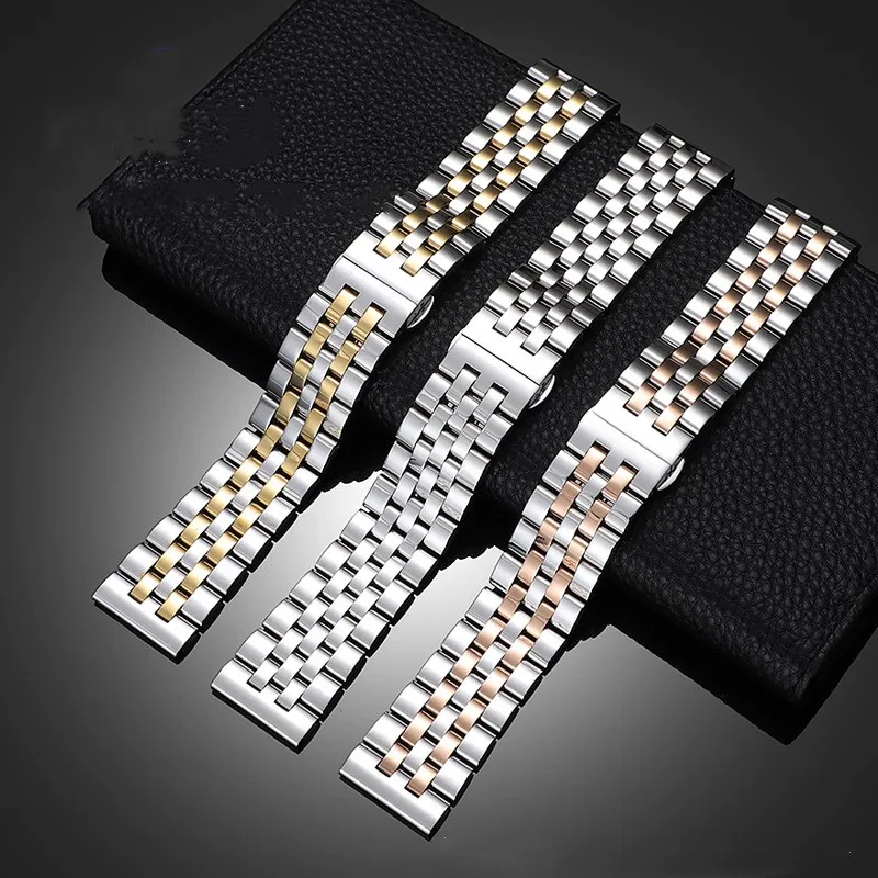 Stainless Steel Watchband with Folding Buckle and Tool