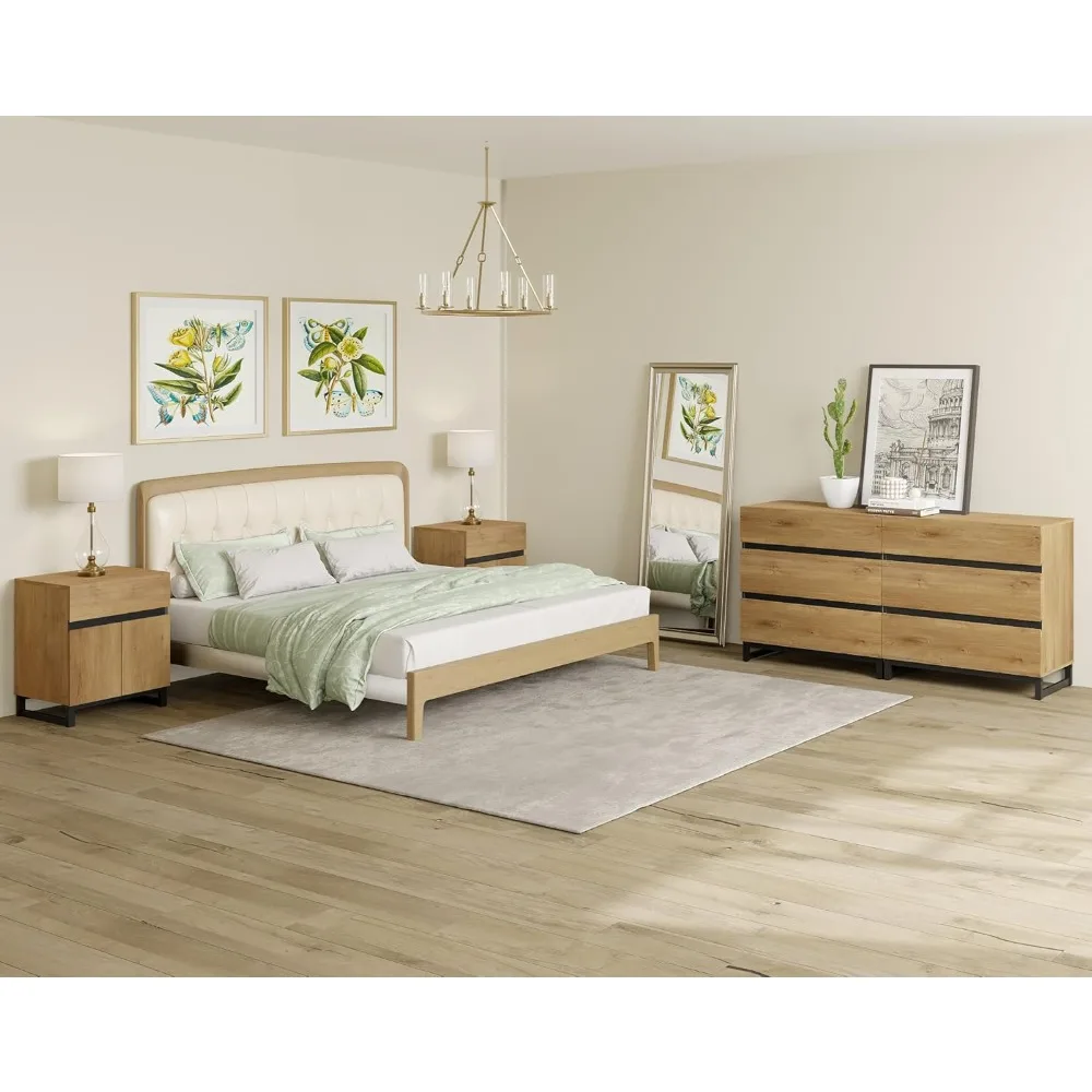 MKDK dresser and nightstand set view 1