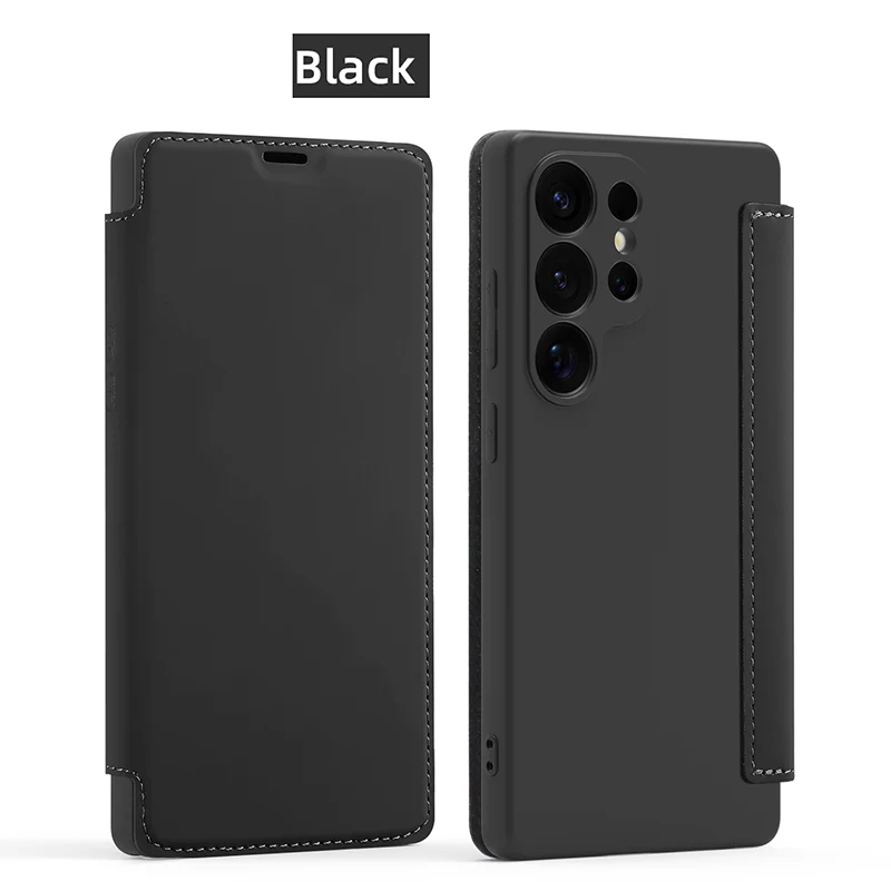 Ultimate 360° Liquid Silicone Flip Phone Case with Wallet and Stand
