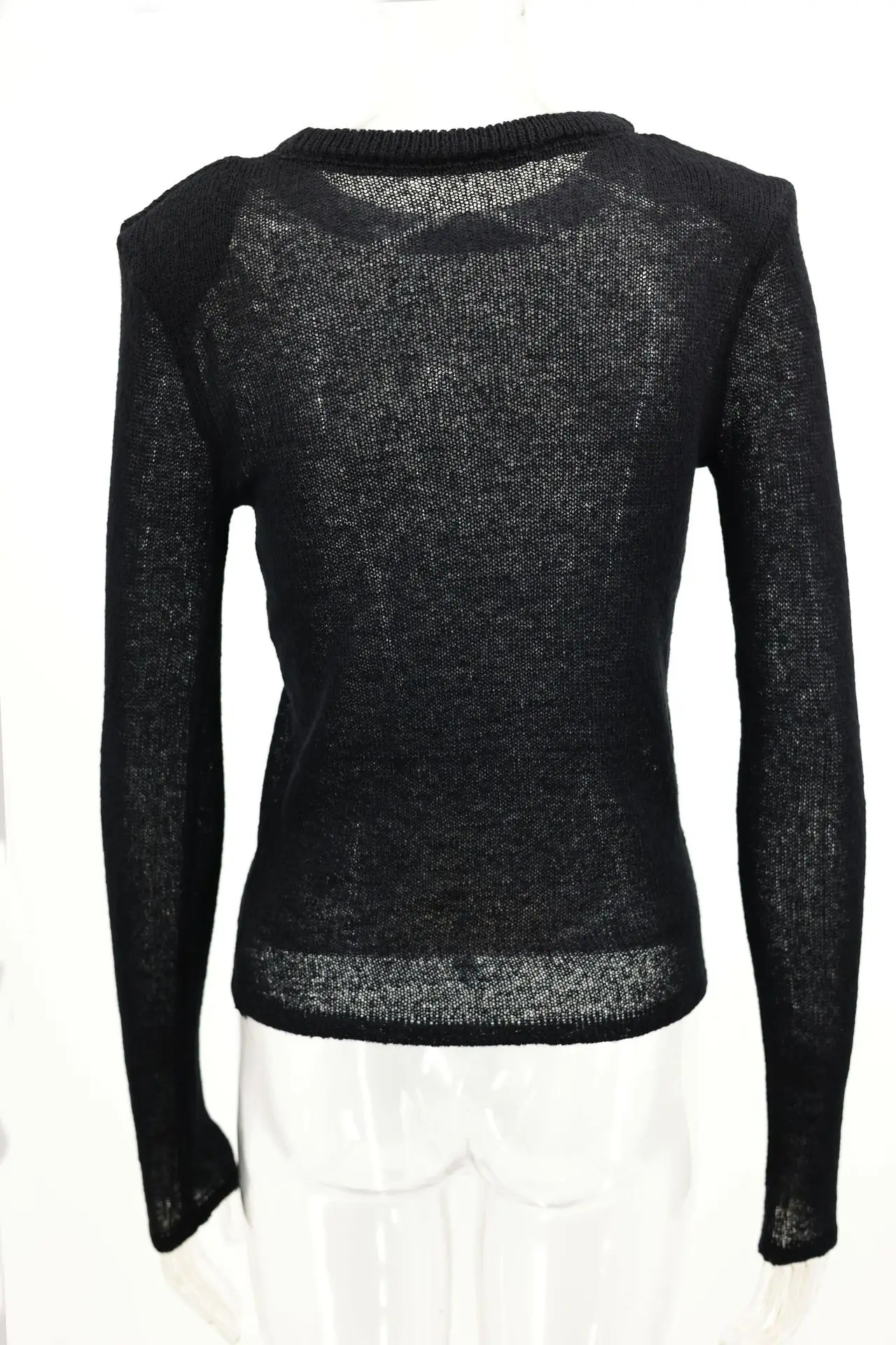 2024 Autumn Winter Female Sweater Perspective Knitwear Pullover For Women Elegant Soft O Neck Long Sleeve High Street Outwear 6