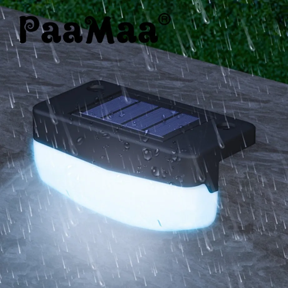 paamaa led solar stair light waterproof outdoor garden passage courtyard terrace guardrail step light landscape light PaaMaa LED Solar Stair Light Waterproof Outdoor Garden Passage Courtyard Terrace Guardrail Step Light Landscape Light